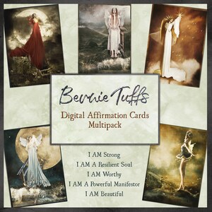 Bernie Tuffs - I AM Digital Affirmation Cards MULTIPACK, stampabile, originale Photo Art, Pensieri positivi, strumenti di manifestazione, amor proprio