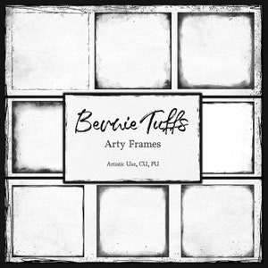 Bernie Tuffs - Arty Frames, painted lines, splatters, grunge, artistic, photoart, digiscrapping, journals, digital art