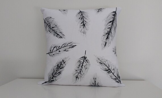 feather print cushion