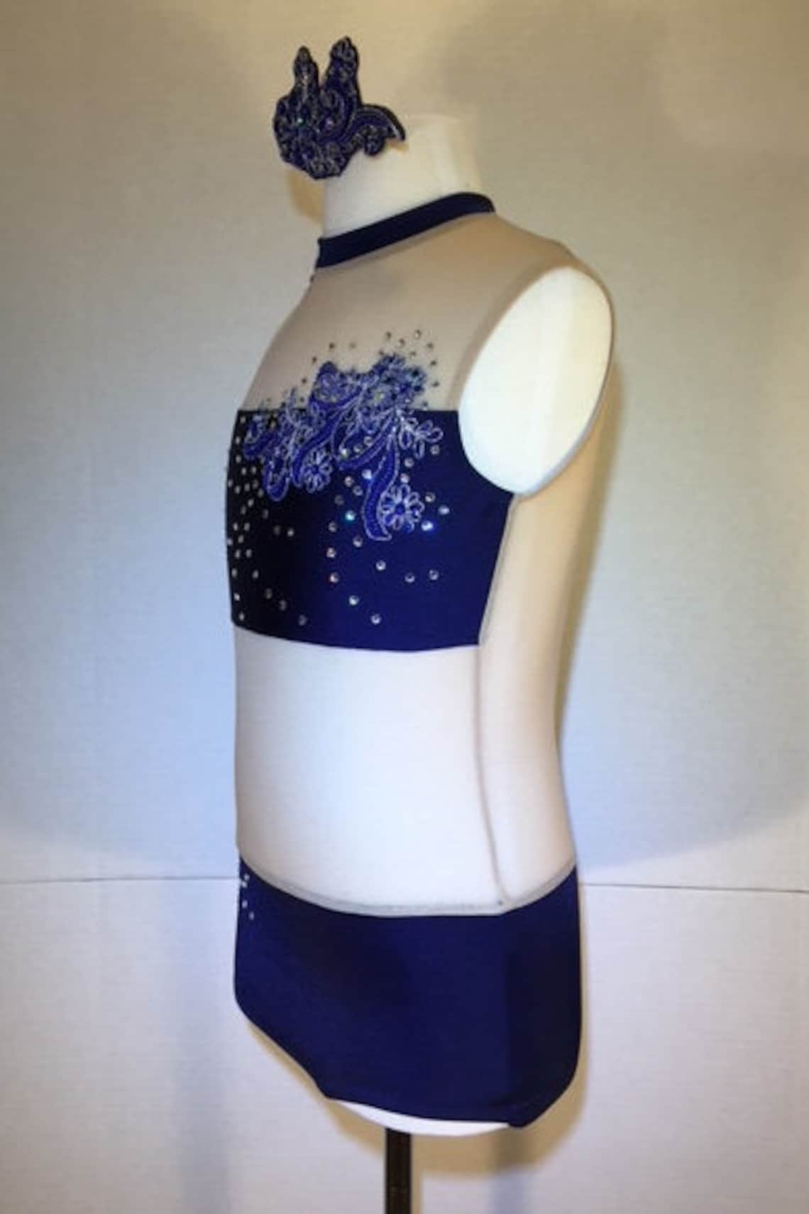 Navy Blue Contemporary Leotard Adult XS// Etsy