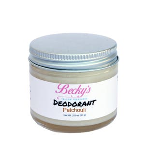 BIO-deodorant met grasgevoerde talg -- Patchoulideodorant -- Biologische talg -- 2,5 oz