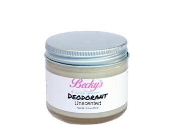 Organic Deodorant with Grass Fed Tallow -- Unscented Deodorant -- Organic Tallow -- 2.5oz