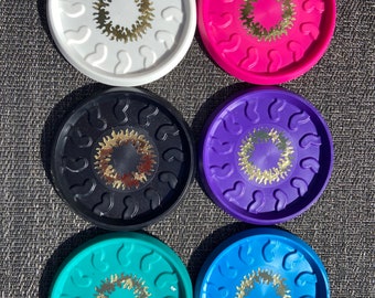 Set of 12 New Drink Coasters with Gold Flame design for Kitchen Patio or Bar