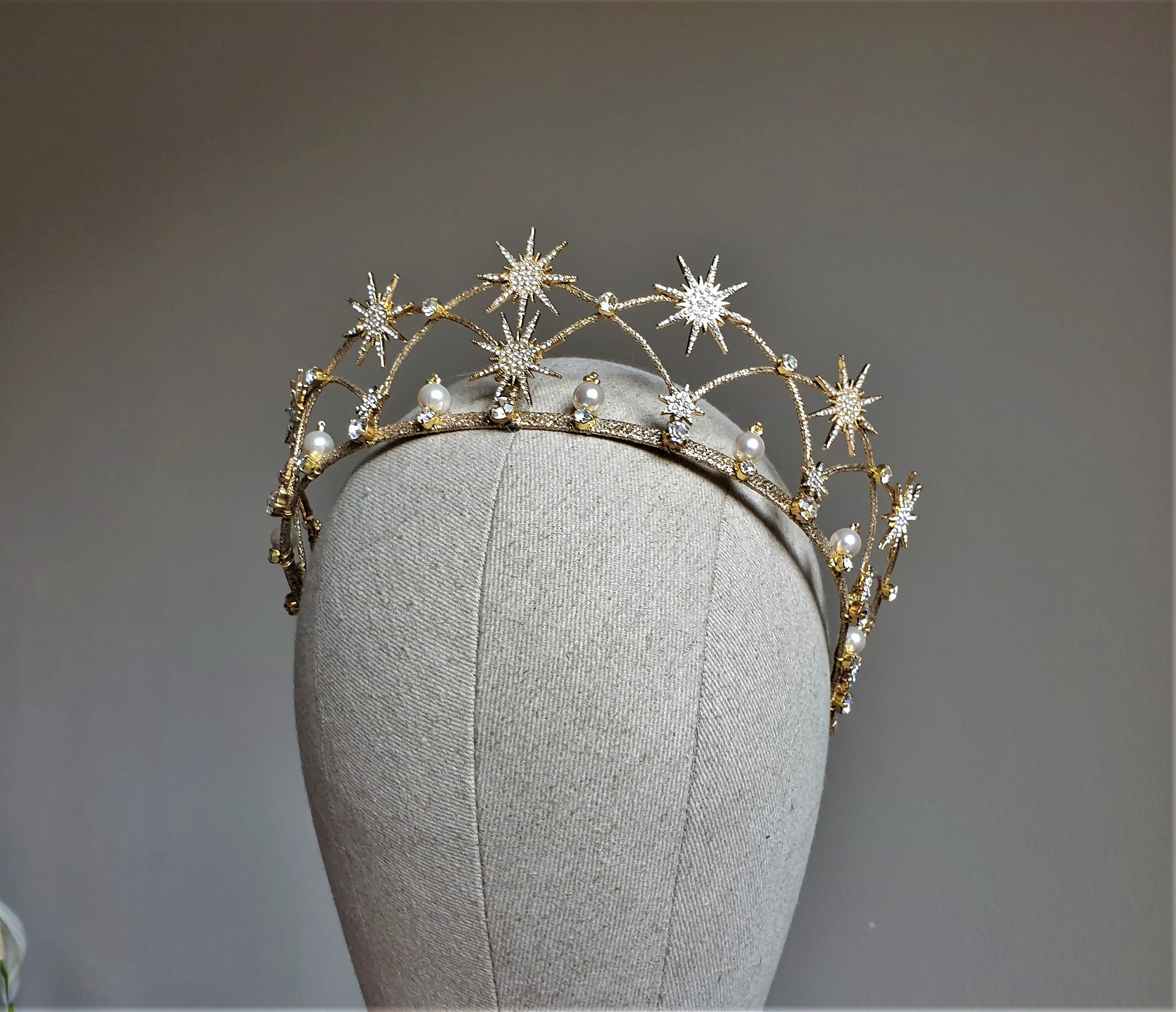 Star crown Bridal tiara star Celestial crown Wedding star Etsy