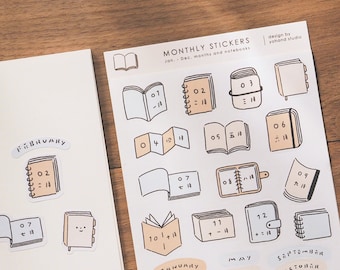 Notebook - Monthly Stickers