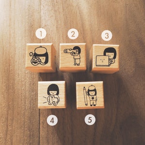 Holzstempel für Journal, 5 Styles