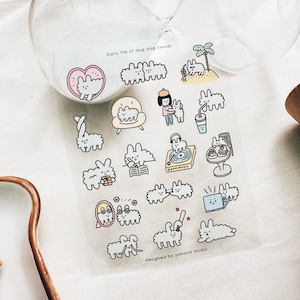 Dog Cloud Daily – Gestanzte kleine Aufkleber