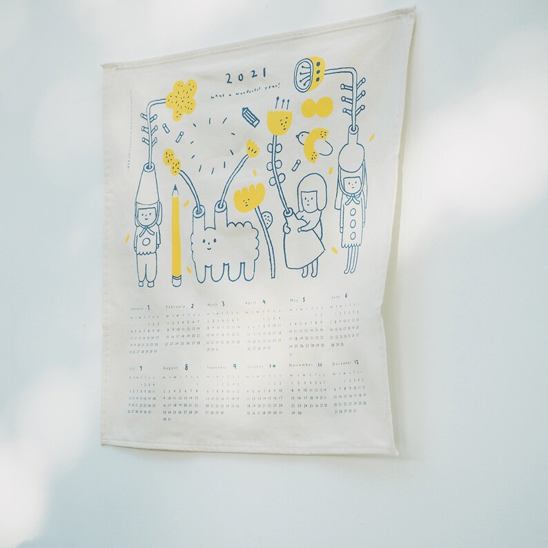 2021 Cloth Calendar Tea Towel | Etsy