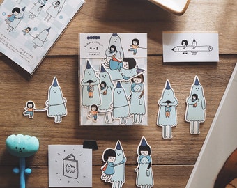 Hug Ghost - Medium Sticker Set 4-8