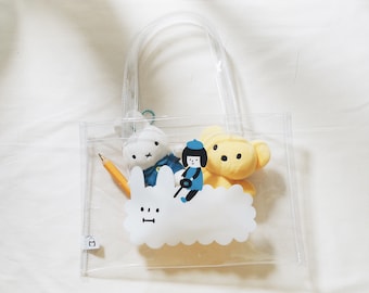 Yohand and Dog Cloud - Transparent PVC Bag - Clear Bag