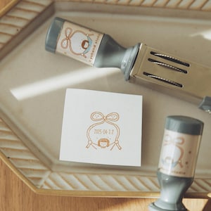 Verstellbarer Datumsstempel - Klein - Schleife