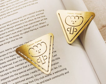 Flower - Brass Bookmark