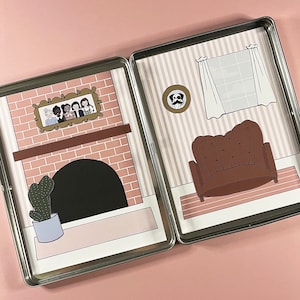 Dollhouse Box Magnetic Paper Dollhouse, Metal Tin Dollhouse, Magnetic ...