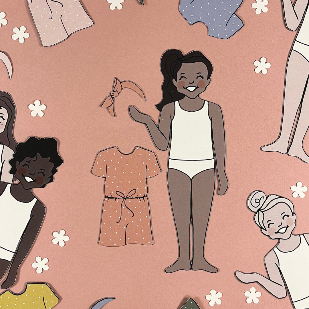 Briar Paper Doll, Hand Drawn Dress up Doll, Toy