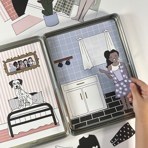 Dollhouse Box Magnetic Paper Dollhouse, Metal Tin Dollhouse, Magnetic ...