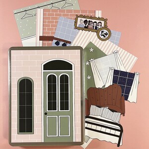 Dollhouse Box Magnetic Paper Dollhouse, Metal Tin Dollhouse, Magnetic ...