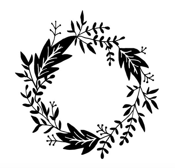 Download Fall Wreath SVG Monogram Frame svg Fall Frame Cut File | Etsy