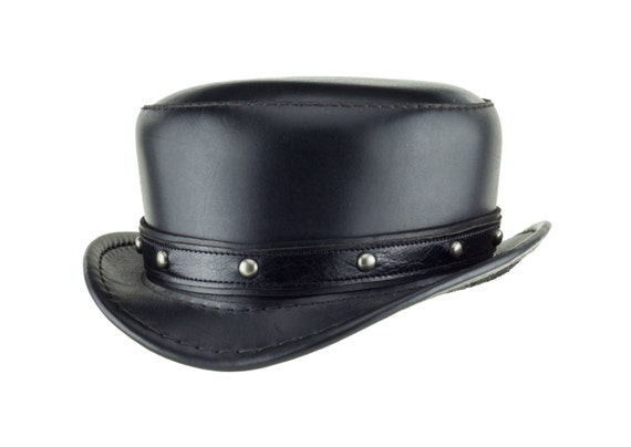 leather stovepipe hat