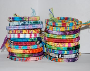 Multi-Color Wrapped Friendship Bracelets
