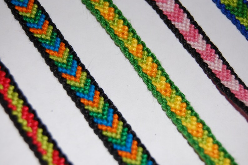 Bordered Chevron Friendship Bracelet Etsy