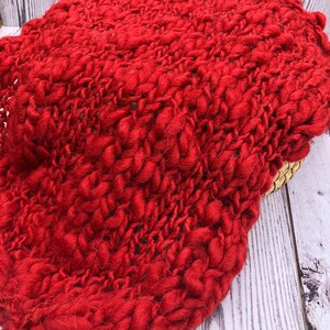 Red knit mini blanket photography prop