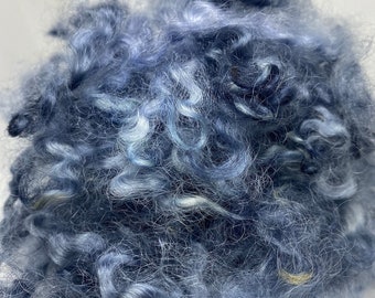 Denim blue  English Leicester curls 20grams