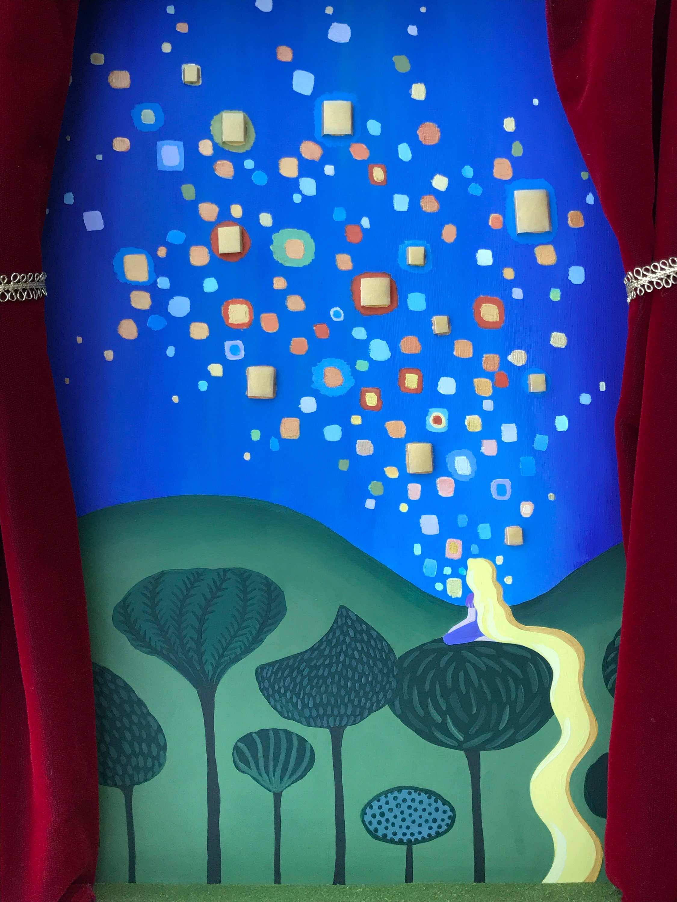 Rapunzel Light Up Golden Lantern Painting Inspired by Tangled