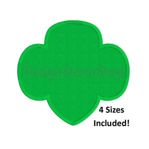 Scout Trefoil Applique Design/4 Sizes/Machine Embroidery/Instant Digital Download File/Girl