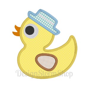 Duck Applique Design/Machine Embroidery Rubber Ducky Boy Cute/Instant Download File/4x4,5x7