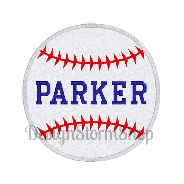 Diseño de aplique de béisbol/Diseño de bordado a máquina deportivo/Descarga instantánea de archivo digital/Diseño de aplique de sóftbol/Monograma/Personalizar/Niño