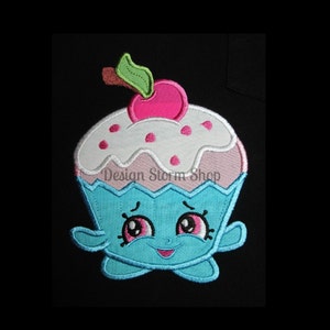Shopkins Applique Design/Machine Embroidery Design/Cherry Cake/Instant Digital Download File/Boy or Girl/4x4/5x7