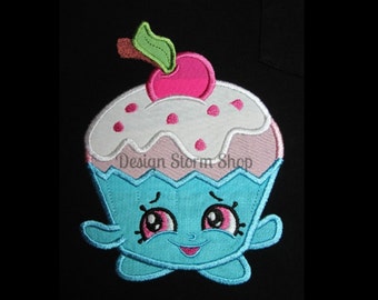 Shopkins Applique Design/ Machine Embroidery Design/Cherry Cake/Instant Digital Download File/Boy or Girl/4x4/5x7