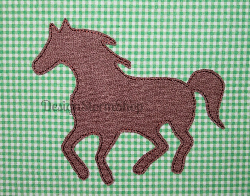 Horse Applique Design/machine Embroidery Farm Animal/pony Etsy