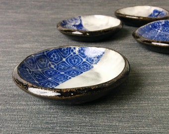 Tiny Black Ceramic jewelry dish