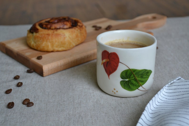 Tasse à café poterie faite à la main, gobelet à vin maman, tasse à thé en porcelaine image 2