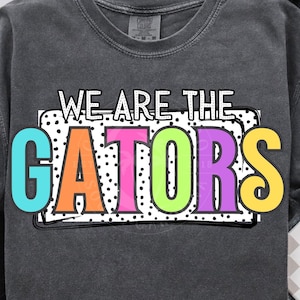 Gators Neon Retro Dot Fan Gear Football School Spirit Png Retro Mascot Sublimation Retro Dot Gators Game Day Design