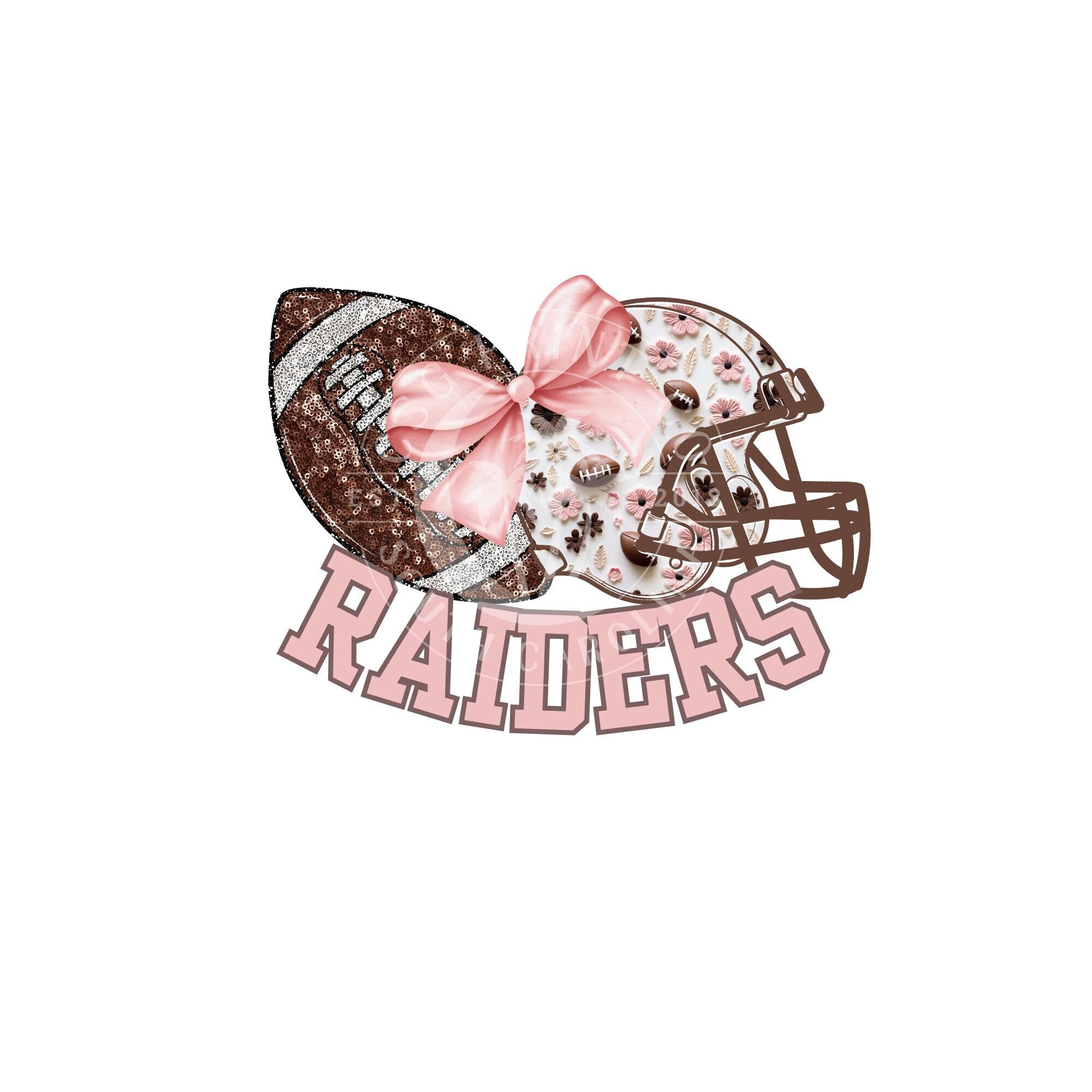 Raiders Mascot Coquette Football Pink Out Faux Sequin Football Vintage  Football Raiders Mascot Sublimation DTF PNG File - Etsy, image size:2000x2000