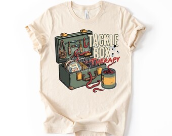 Tackle Box Therapy- Men Fishing Boating Outdoor Dad PNG- Fish Lake Life- DTF File Vintage Southern Country Boy