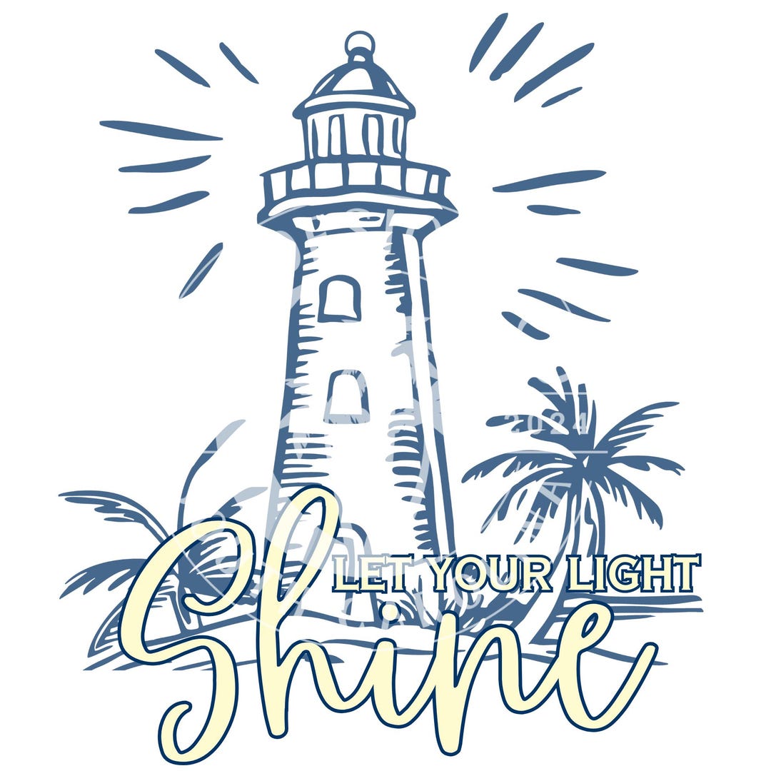 Let Your Light Shine- Lighthouse Coastal Girl- Religious Faith Summer ...
