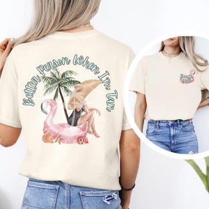 Better Person When I&#39;m Tan- Summer Beach Girl Vintage Tan Lines Sunburn Flamingo Watercolor Coastal Life- DTF Printable Png Digital File