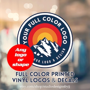 Full color printed logo decal for business custom lettering for window vehicle graphics truck name decal company premium vinyl car decals