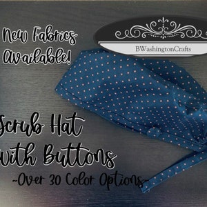 Scrub Hat with Buttons Bild 1