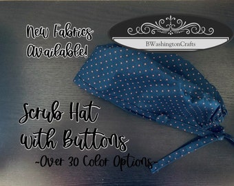 Scrub Hat with Buttons