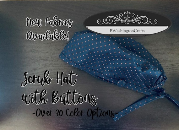 Scrub Hat with Buttons