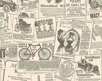 Aged Newspaper Wallpaper Old Fashioned Antique Newsprint Etsy
