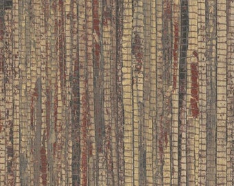 Rustic Dark Jute Grass Cloth Wallpaper, Worn Rust Mens Office, Thick Faux Wicker Braid, Contemporary Scandinavian Spa -12x9" Sample G67963so