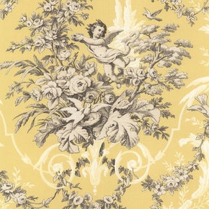 Vintage Viktorianische Engel Toile Tapete, Alte Welt Cherub Floral, Antike Landhaus, Schäbige Romantische Schriftrolle - 30,5 x 23,5 cm Muster CH22539so