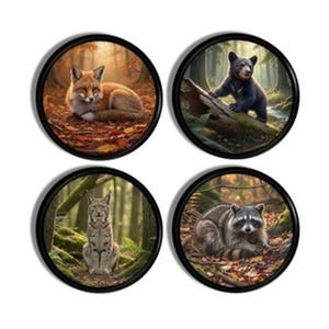 Wildlife Cabinet Knobs • Woodland Animal Drawer Pulls • Forest Nature Decor • Rustic Cabin Hardware • Mountain Lodge Retreat • 426A1 #2 Q.