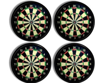 Dartboard Cabinet Knobs • Darts Game Night Drawer Pulls • Pub Style Hardware • Man Cave Sports Bar • Recreation Room Decor • 816C27 #2 Q.