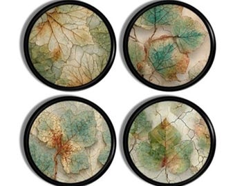 Pressed Leaf Cabinet Knobs • Woodland Botanical Drawer Pulls • Organic Modern Hardware • Earthy Garden Cottage • Nature Inspired • 526A1 #2.